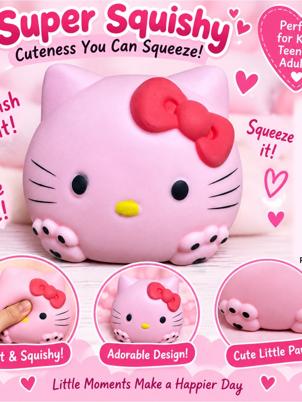 Jumbo Squishy Toy - Pink